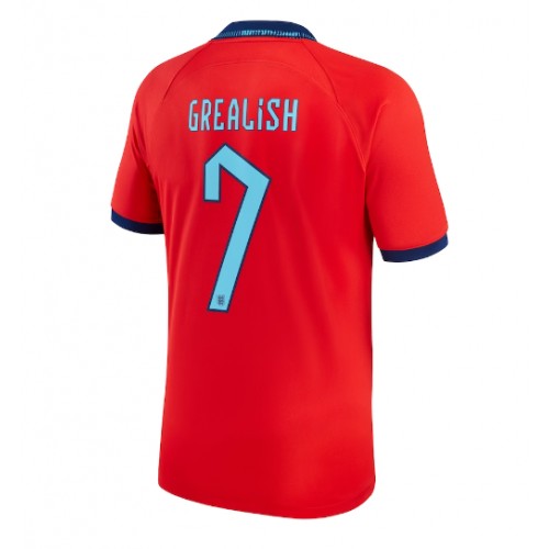 Pánský Fotbalový dres Anglie Jack Grealish #7 MS 2022 Venkovní Krátký Rukáv